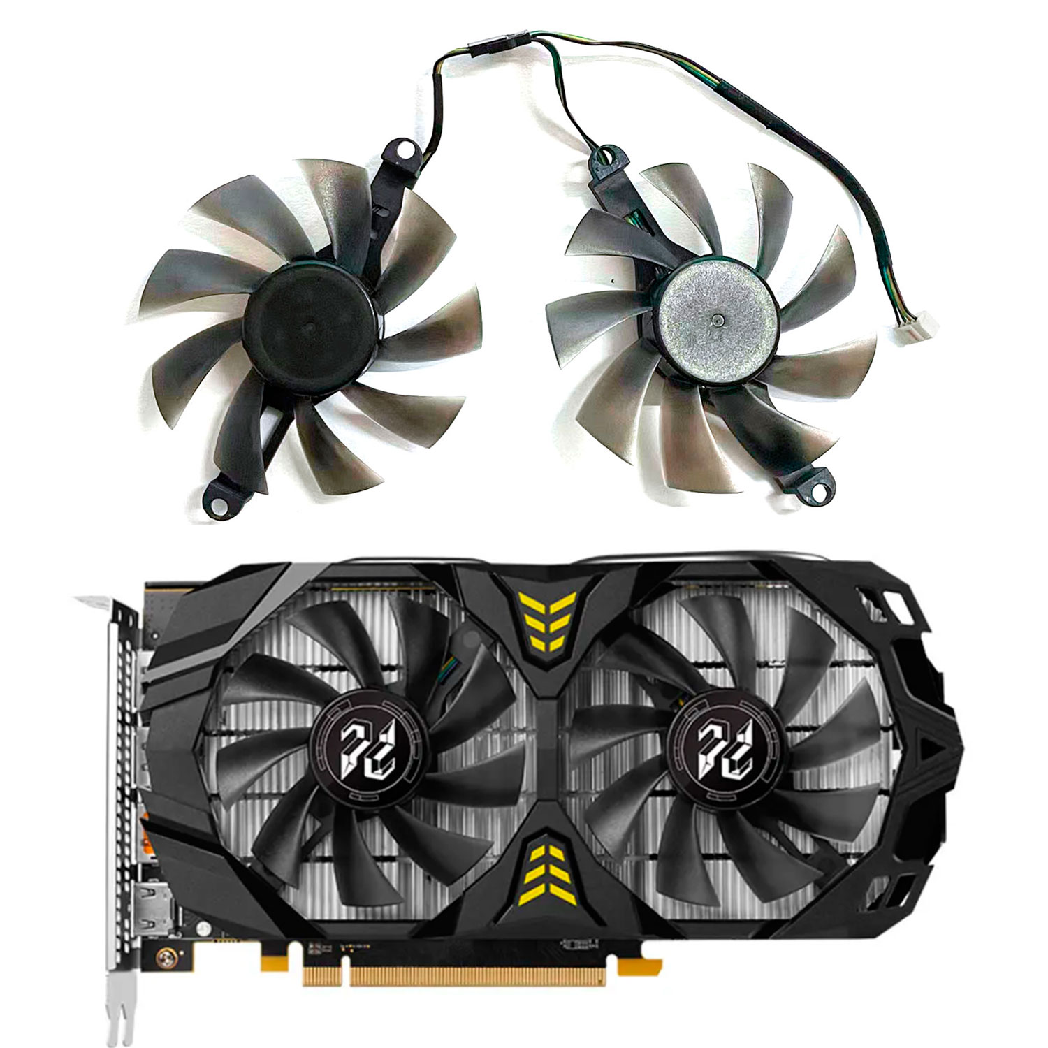 Rx 580 8Gb 2048Sp Gpu - Novo ventilador gpu 4pin 85mm 75mm