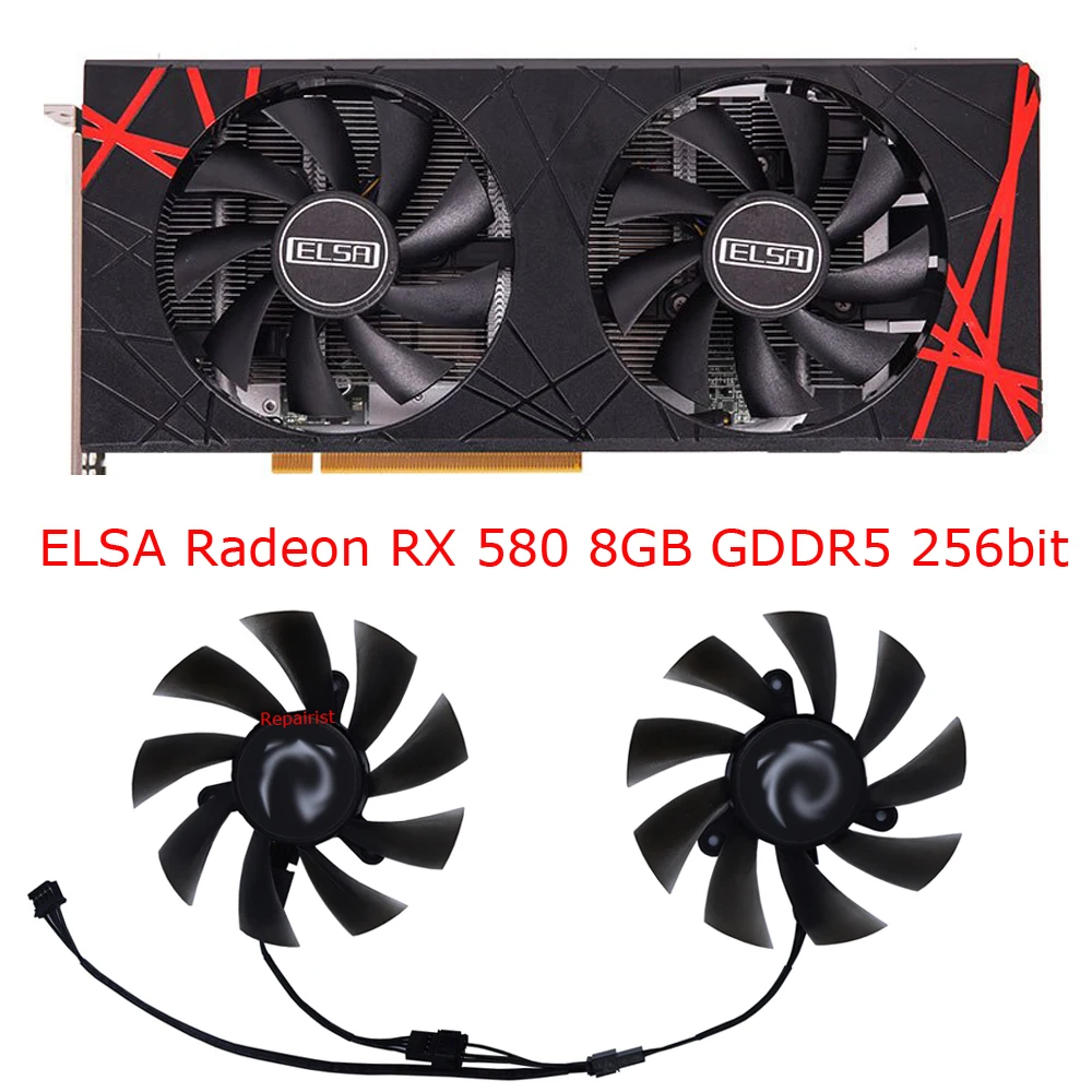 Ventilador de placa gráfica Gp - Rx 580 8Gb 2048Sp Gpu avaliação e preço