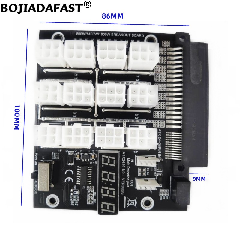 Placa de Conexão com 12 Conect - 2400W Server Psu Breakout Board avaliação e preço